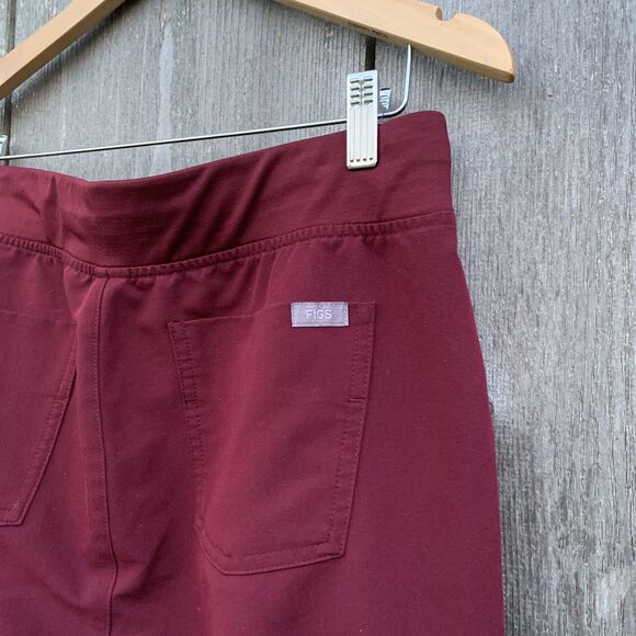 FIGS Pants Womens Medium Burgundy Zamora Cargo Nurse Work - Picture 14 of 16